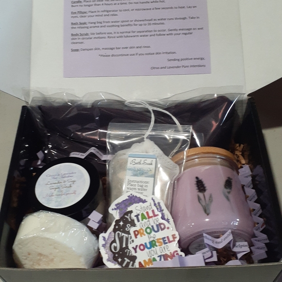 Positive Vibes Self care kit- Relaxing Lavender Handcrafted - Picture 5 of 13